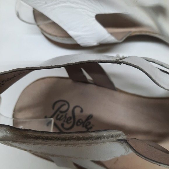 Pure sole Darla leather white ankle strap sandal 7 - Picture 6 of 7